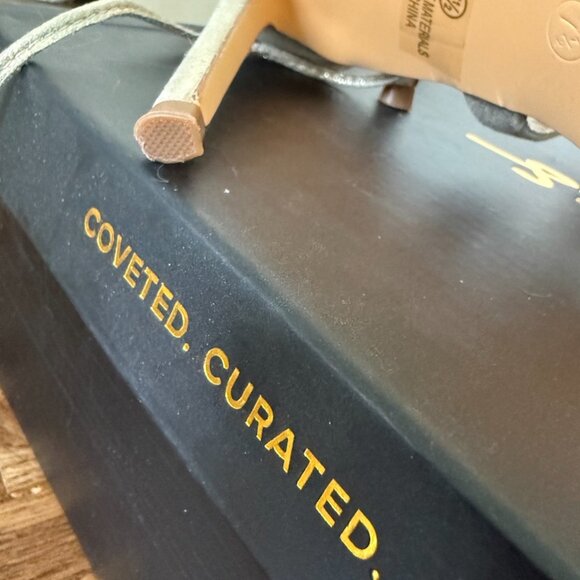 Aimee Champagne Metallic Lace-Up Heels (7.5) - New - Picture 6 of 8